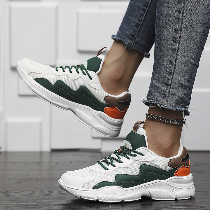 Unisex nan Plateau-Sneaker mit atmungsaktivem Mesh-Obermaterial, gepolsterter Fersenkappe und profilierter Gummilaufsohle Echo Archiv