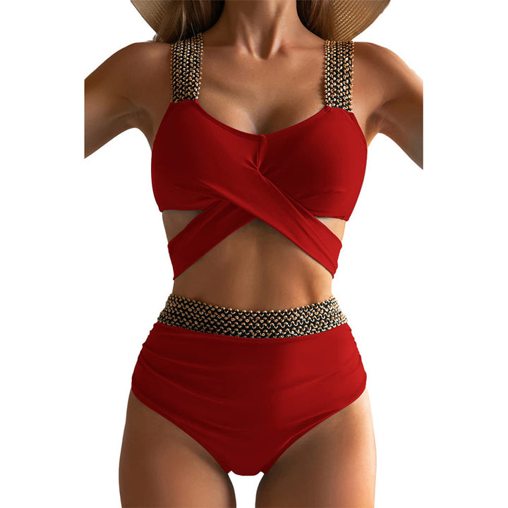 Damen Hochgeschnittener Bikinisuit mit glamourösen Details Echo Archiv