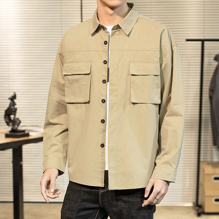 Herren robuste Utility-Hemdjacke mit praktischen Brusttaschen Echoarchiv