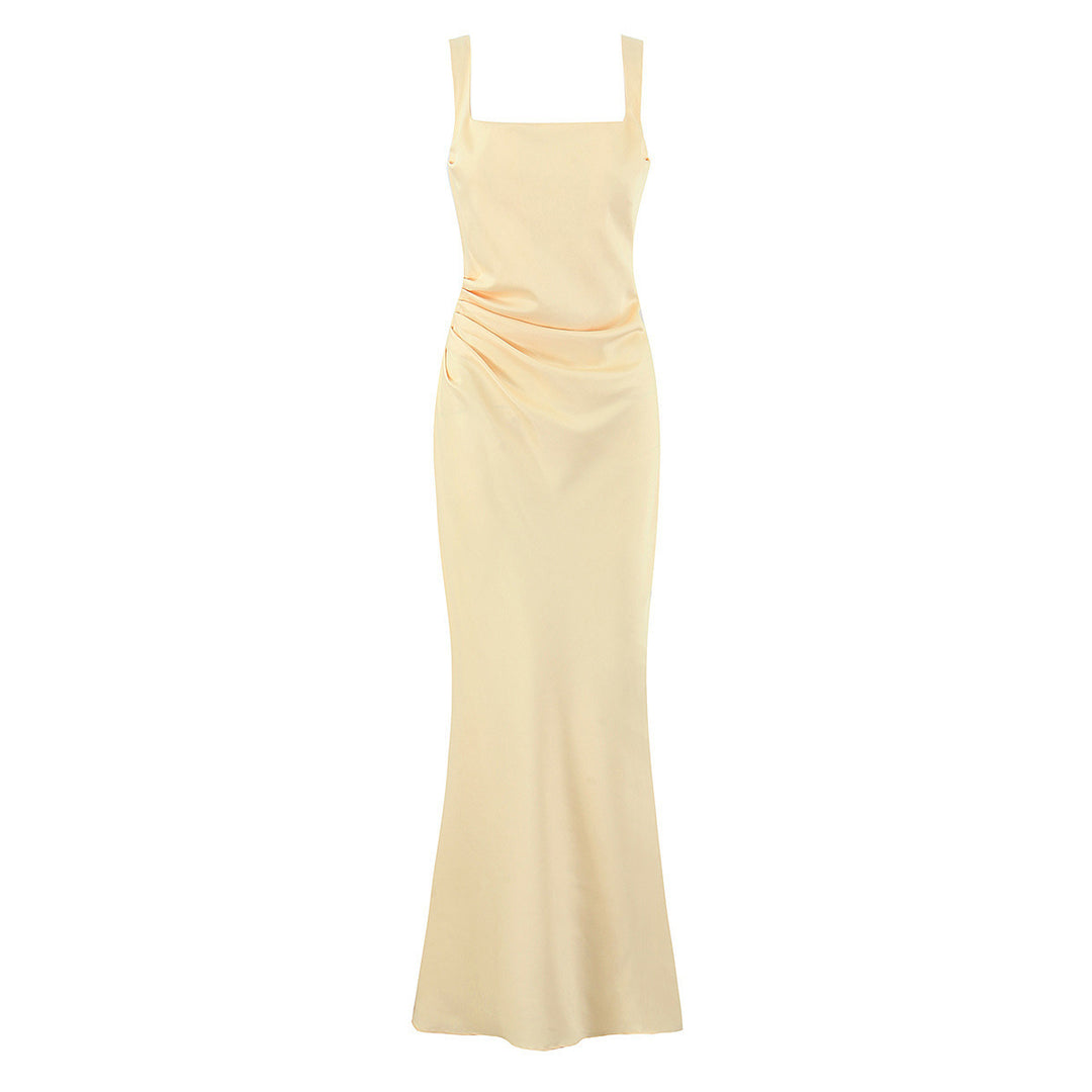 Damen Maxikleid mit elegantem Quadrat-Ausschnitt und raffinierten Drapierungen Echo Archiv