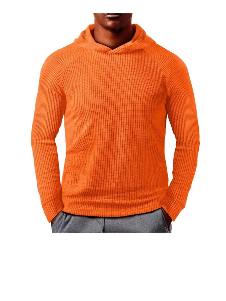 Herren lässiger Kapuzenpullover mit strukturiertem Material Echoarchiv