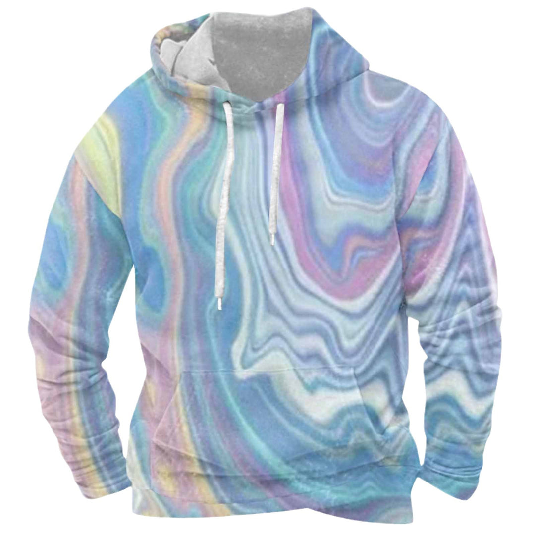 Herren Kapuzenpullover mit dynamischem Marmormuster Echoarchiv