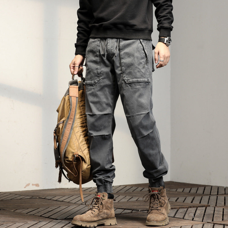 Herren Multifunktionale Cargo-Hose mit verstellbarem Bund Echoarchiv