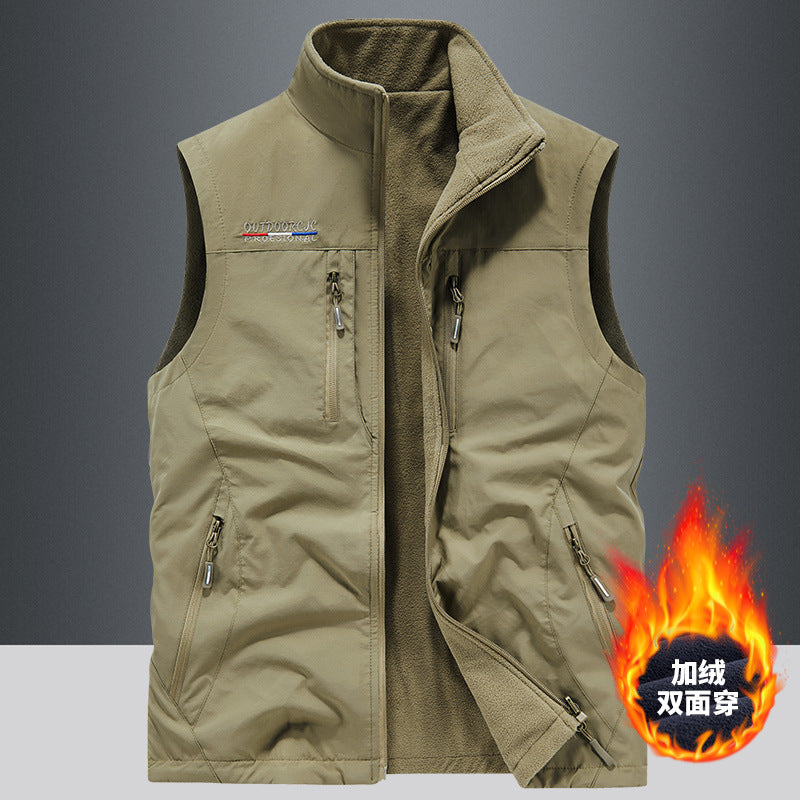 Herren Multifunktionale Outdoor-Utility‑Weste mit Mesh‑Innenfutter und zahlreichen Taschen – Marzano