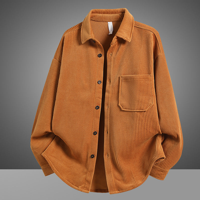 Herren Cordhemdjacke mit praktischem Schnitt und Brusttasche Echoarchiv