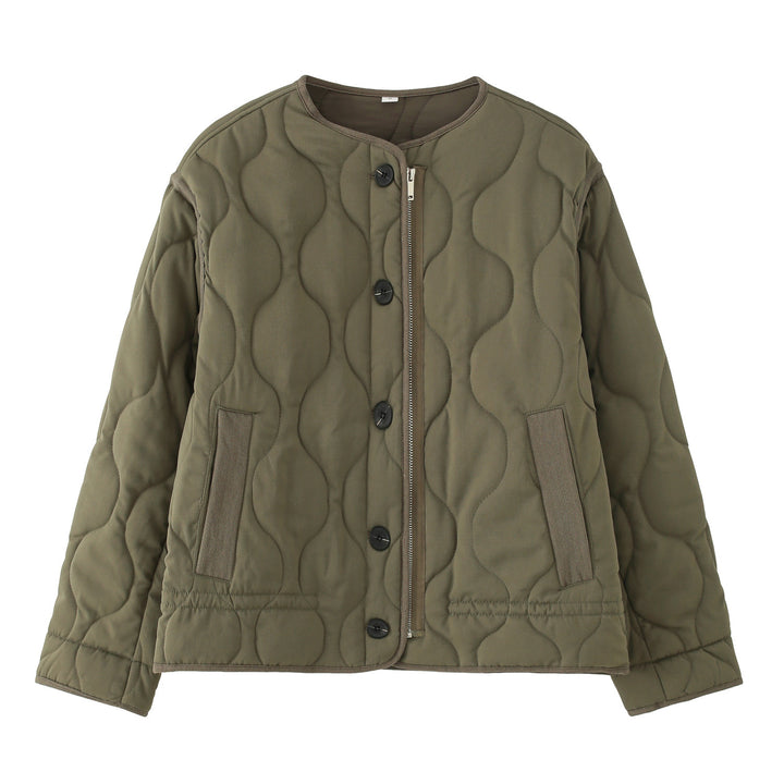 Damen Steppjacke mit rundem Steppmuster, Rundhals und Zwei-Wege-Reißverschluss Echo Archiv
