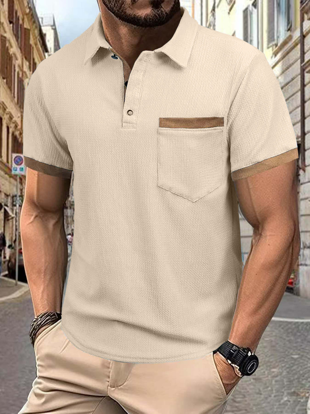 Herren Kurzarm Poloshirt Echoarchiv