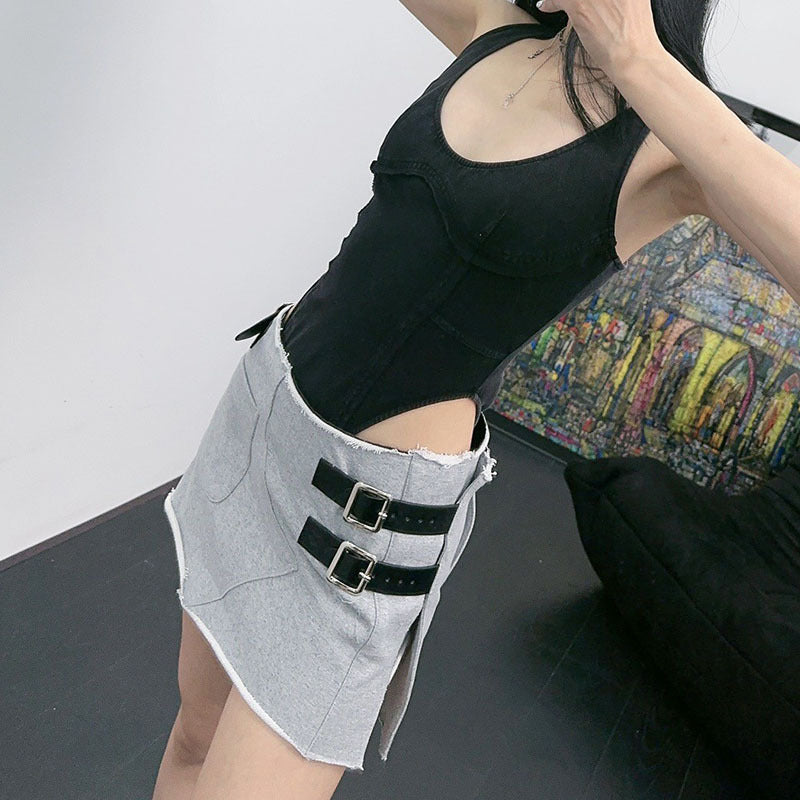 Damen Sportlicher A-Linien Rock Echo Archiv