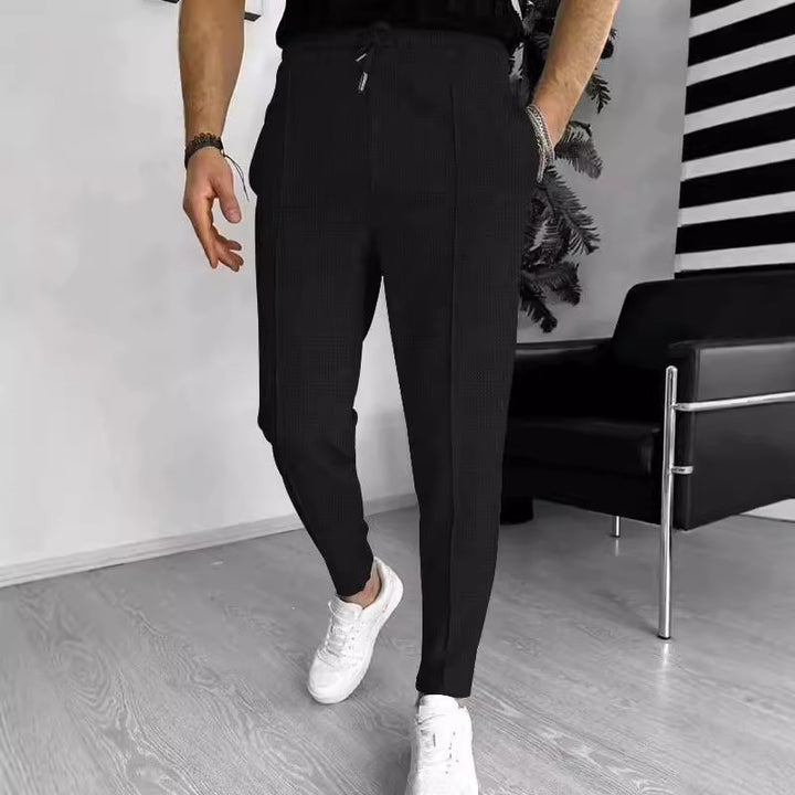 Herren elegante Chino-Hose mit modernem Schnitt und elastischem Bund Echoarchiv