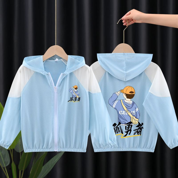Unisex nan leichte atmungsaktive Kinder-Sommerjacke mit Kapuze und Astronautenprint  Echo Archiv
