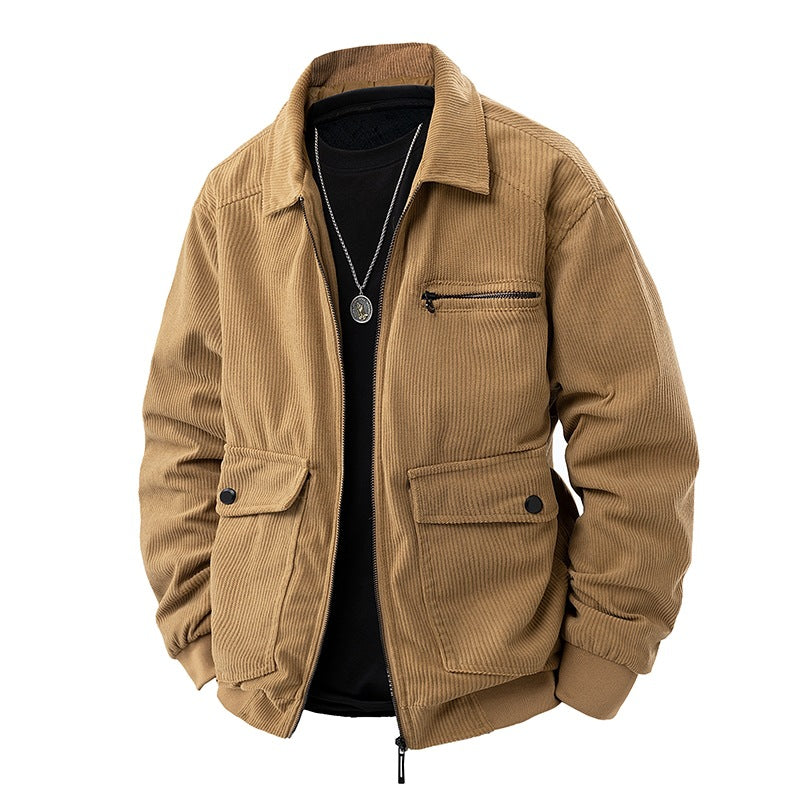 Herren Modische Cordjacke mit praktischen Taschen Echo Archiv