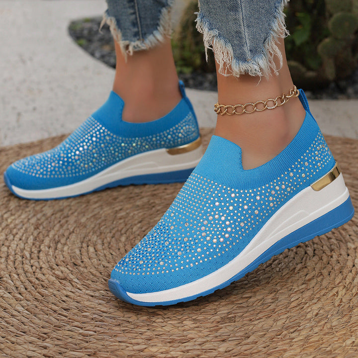 Damen Glitzernde Slip-On SnEchoarchivkers mit bequemer und dämpfender Sohle Echoarchiv