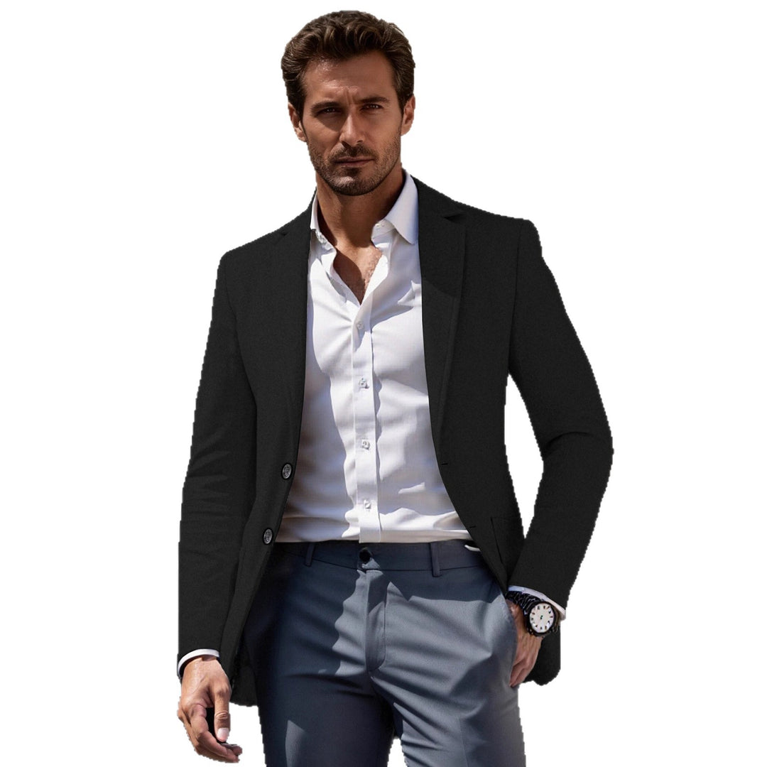 Herren eleganter Business-Anzugblazer mit schmaler Passform Echoarchiv