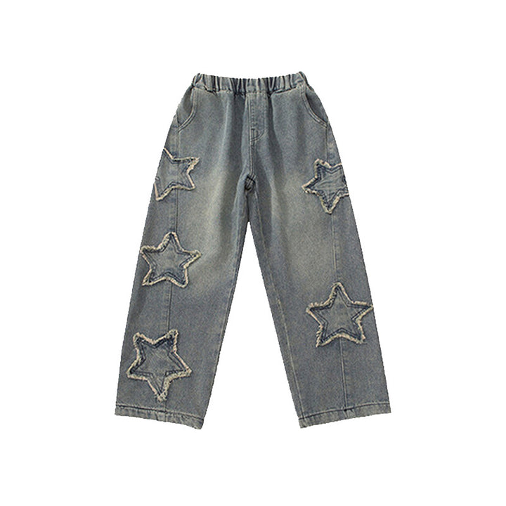 Damen Baggy-Jeans mit Sternenapplikationen Echo Archiv