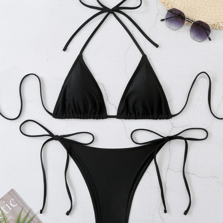 Damen Triangel-Bikini-Set mit verstellbaren Trägern und hohem Beinausschnitt Echo Archiv