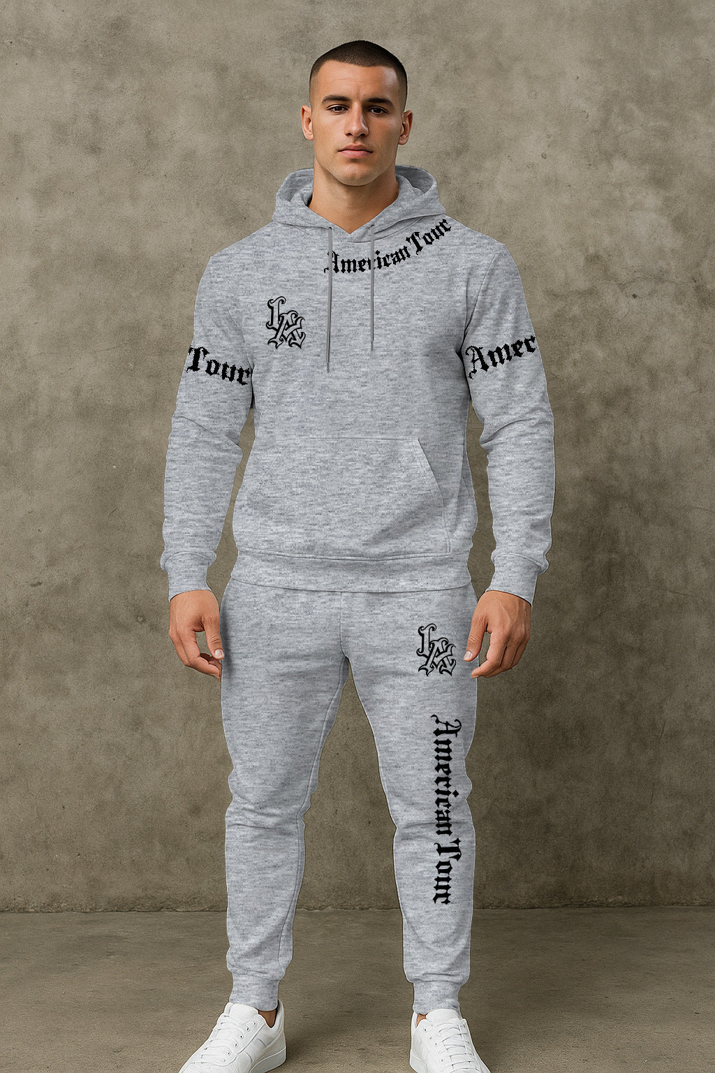Herren Urbaner Hoodie und Jogginghose Set Echoarchiv