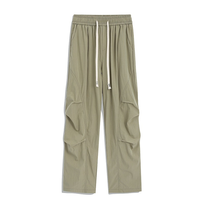 Herren Utility-Cargo-Loungehose mit Tunnelzugbund, Mehrfachtaschen & weitem Bein Echoarchiv