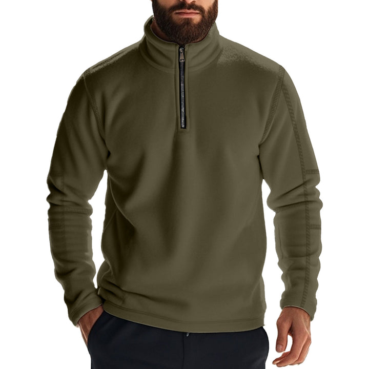 Herren Fleece-Kapuzenpullover mit halbem Reißverschluss Echoarchiv