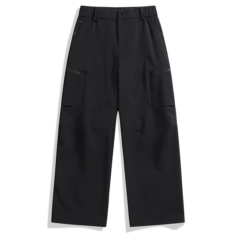 Herren Technische Utility-Cargo-Hose mit weitem Bein, elastischem Bund & Reißverschlusstaschen Echo Archiv