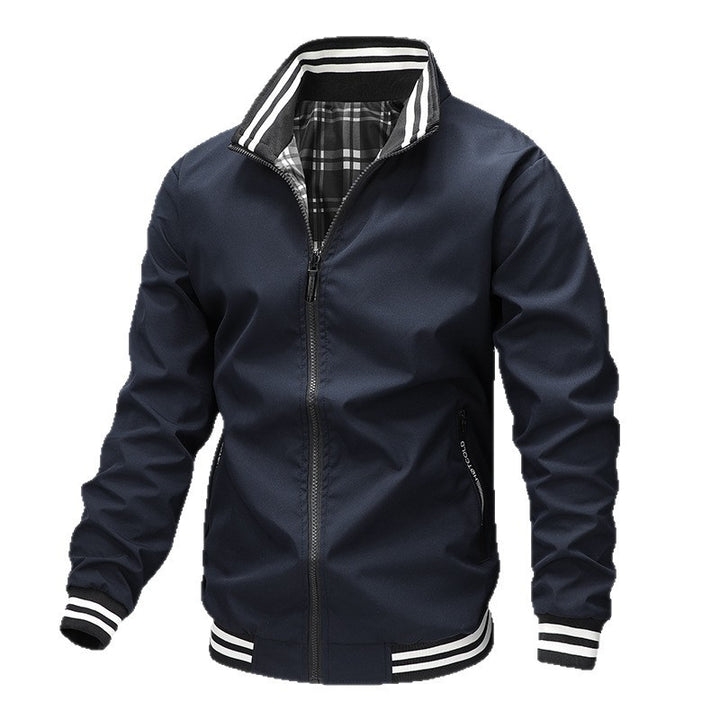 Herren Modische Bomberjacke mit Karomuster – Brevano