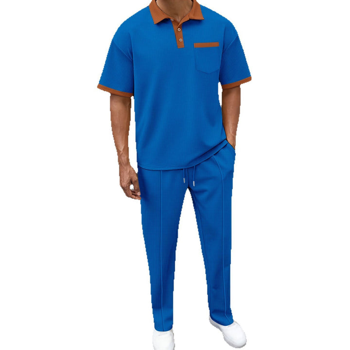 Herren lässiges Poloshirt und gemütliche Jogginghose Set Echoarchiv