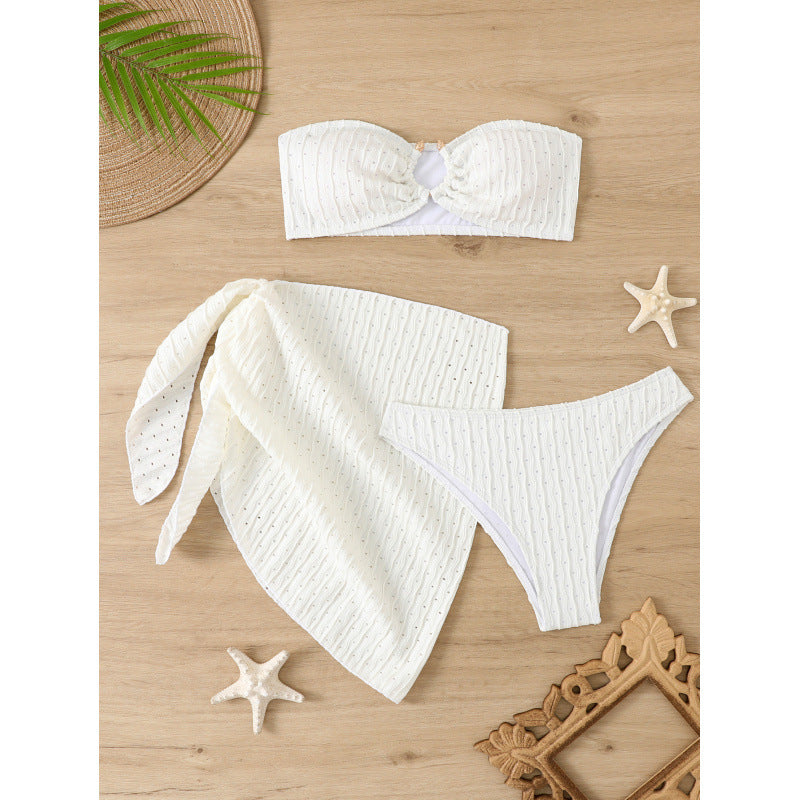 Damen Bandeau-Bikini mit elegantem Wickeltuch Echo Archiv