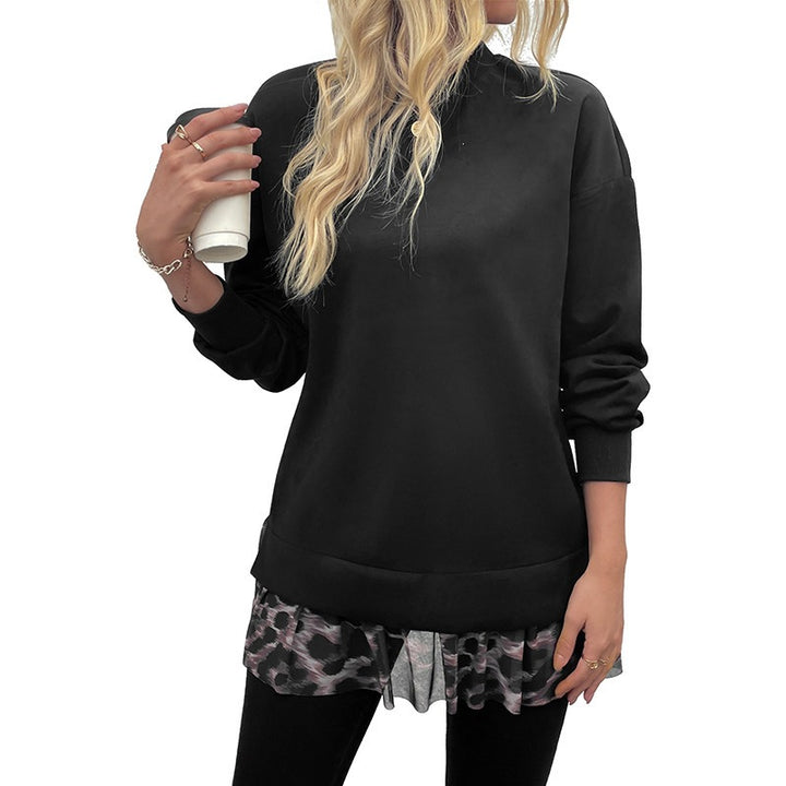 Damen Lässiger Sweatshirt mit Rüschenansatz Echo Archiv