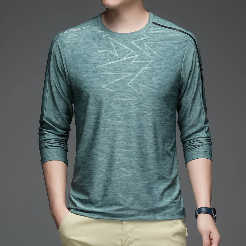 Herren Sportliches Langarm-Shirt mit innovativem Muster Echoarchiv