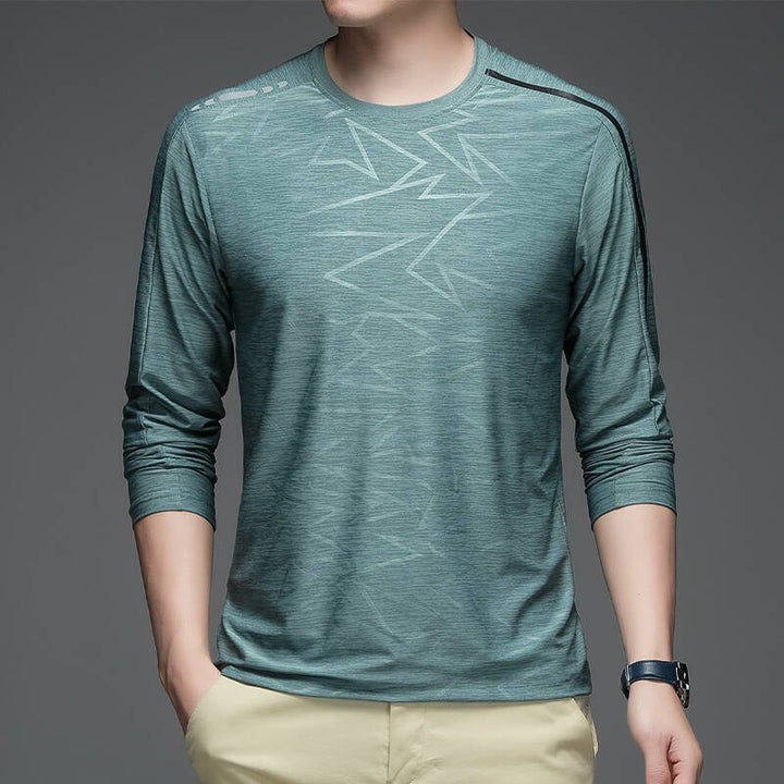 Herren Sportliches Langarm-Shirt mit innovativem Muster Echoarchiv