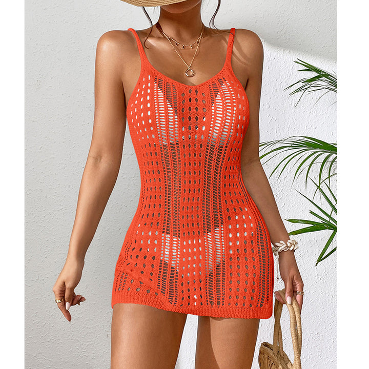 Damen Häkel-Strandkleid mit transparentem Design und eleganten Details Echo Archiv