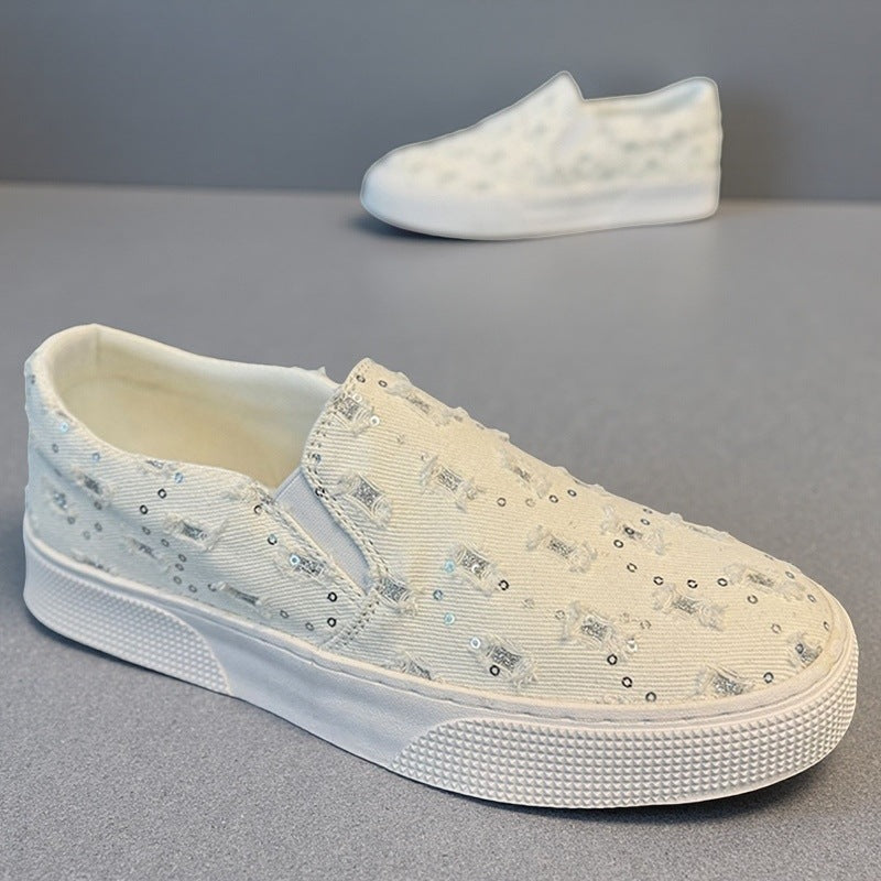 Damen Modische Slip-On Sneakers mit funkelnden Applikationen Echo Archiv