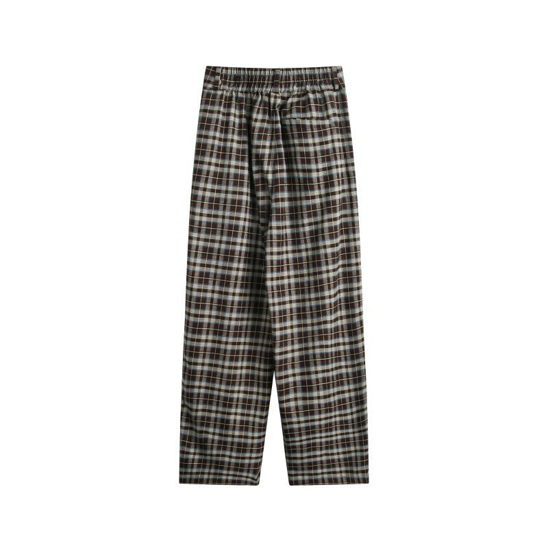 Damen Hochtaillierte Karierte Bundfalten‑Hose im weiten Culotte‑Schnitt Echoarchiv