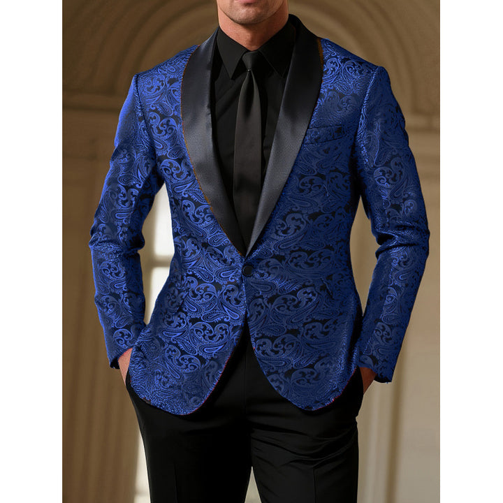 Herren Glamouröser Smoking-Blazer mit filigranem Muster Echoarchiv