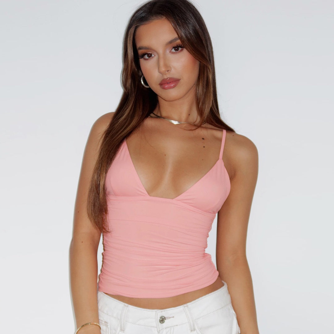 Damen Top mit elegantem V-Ausschnitt und taillierter Silhouette Echo Archiv