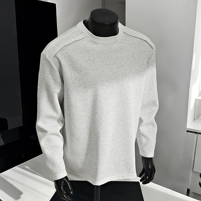 Herren Relaxed-Fit Baumwollmix Crewneck-Sweatshirt mit Raglannähten und melierter Struktur Echo Archiv