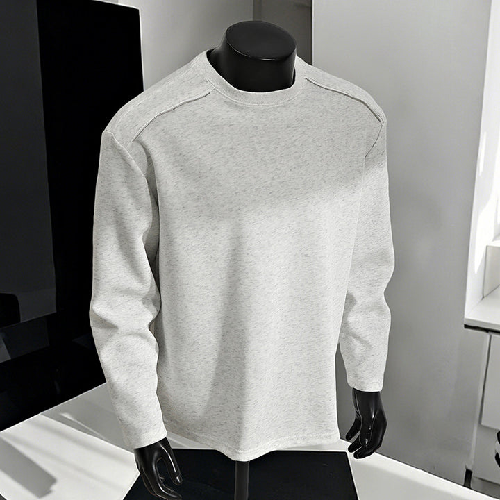 Herren Relaxed-Fit Baumwollmix Crewneck-Sweatshirt mit Raglannähten und melierter Struktur Echo Archiv
