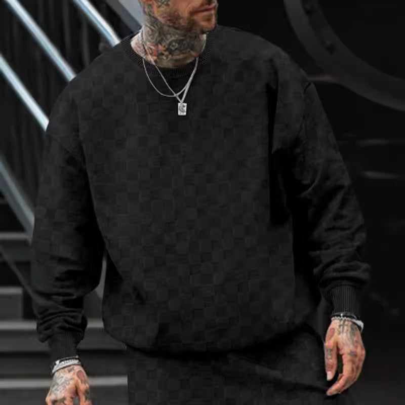 Herren bequemer Sweatshirt mit stilvollem Strukturdesign und elastischem Bündchen Echoarchiv