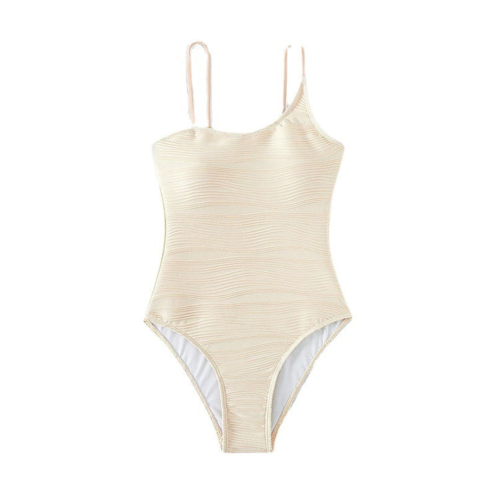 Damen Einteiler Badeanzug mit raffiniertem Rippendesign Echo Archiv