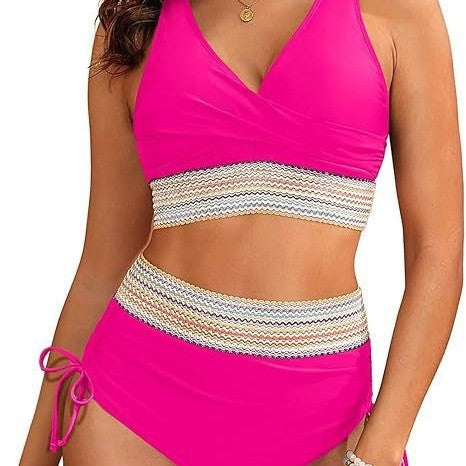 Damen Bikini-Set mit Wickeloberteil und verstellbarem Bund Echo Archiv