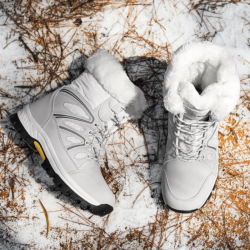 Damen Gefütterte Winter-Trekkingschuhe mit Kunstfellkragen und rutschfester Profilsohle Echo Archiv