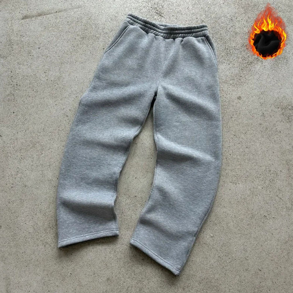 Unisex Thermo-Fleece-Jogginghose mit wärmender Innenbeschichtung, elastischem Komfortbund und geradem Bein Echo Archiv