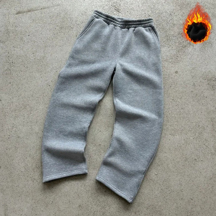 Unisex Thermo-Fleece-Jogginghose mit wärmender Innenbeschichtung, elastischem Komfortbund und geradem Bein Echo Archiv