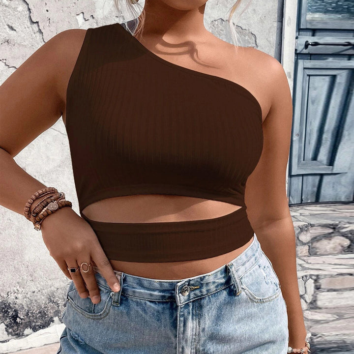 Damen Crop-Top mit asymmetrischem Schnitt und Cut-Out-Details Echo Archiv