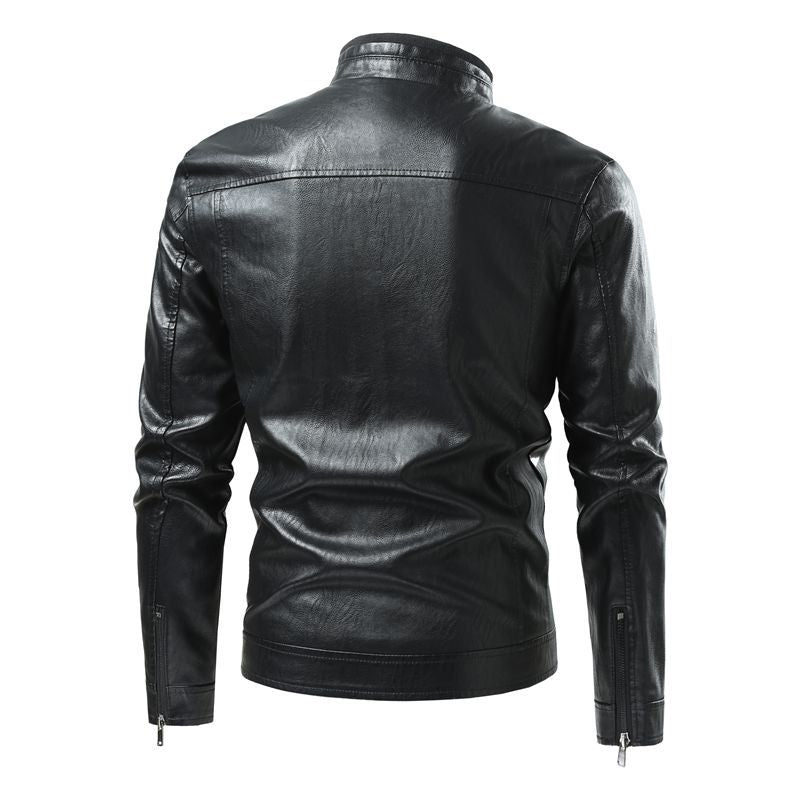 Herren modische Kunstlederjacke mit Steppdetails Echo Archiv