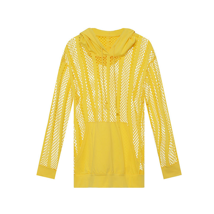 Herren atmungsaktiver Mesh-Hoodie mit Kapuze Echoarchiv
