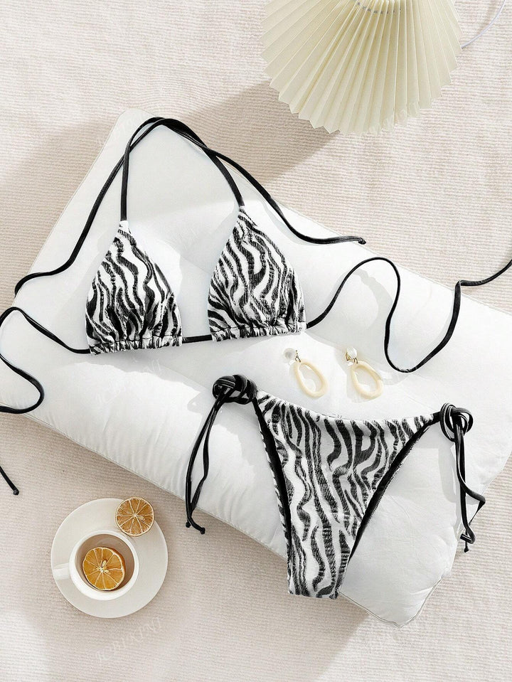 Damen Triangel-Bikini mit stilvollen Knotendetails Echo Archiv