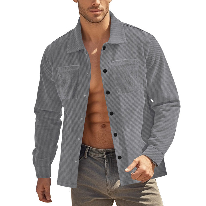 Herren Cordjacke mit praktischen Brusttaschen und strukturiertem Design Echoarchiv