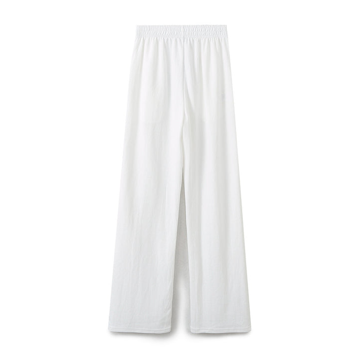 Damen nan weite Komfort-Loungehose mit elastischem Komfortbund, mittigem Schlitz und fließender Palazzo-Silhouette Echo Archiv