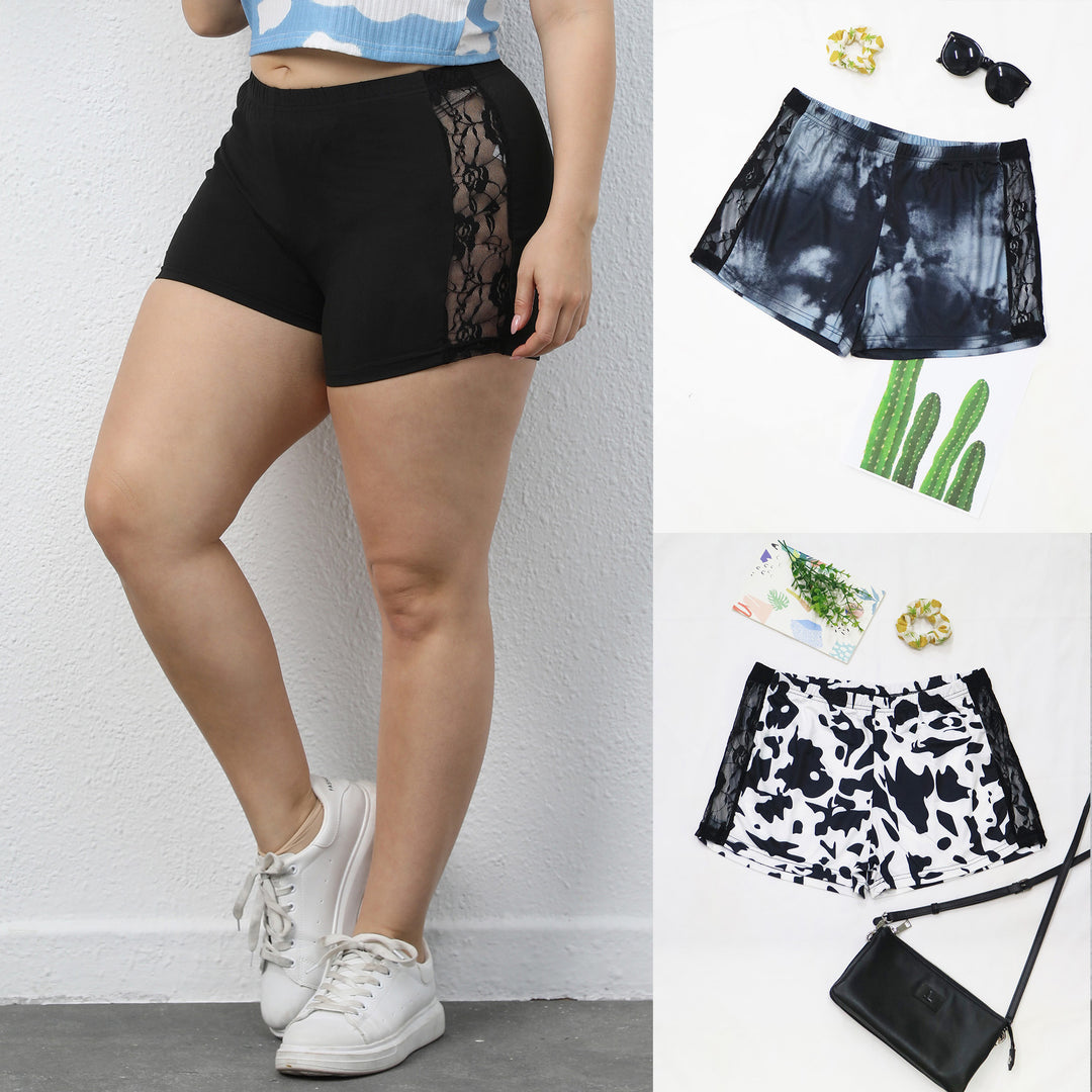 Damen lässiges Cropped T-Shirt mit Wolkenmuster Echo Archiv