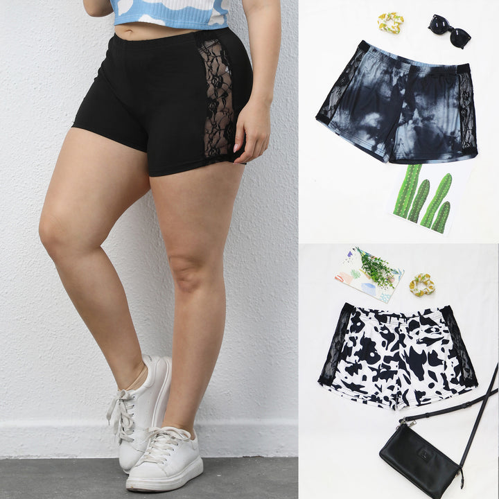 Damen lässiges Cropped T-Shirt mit Wolkenmuster Echo Archiv